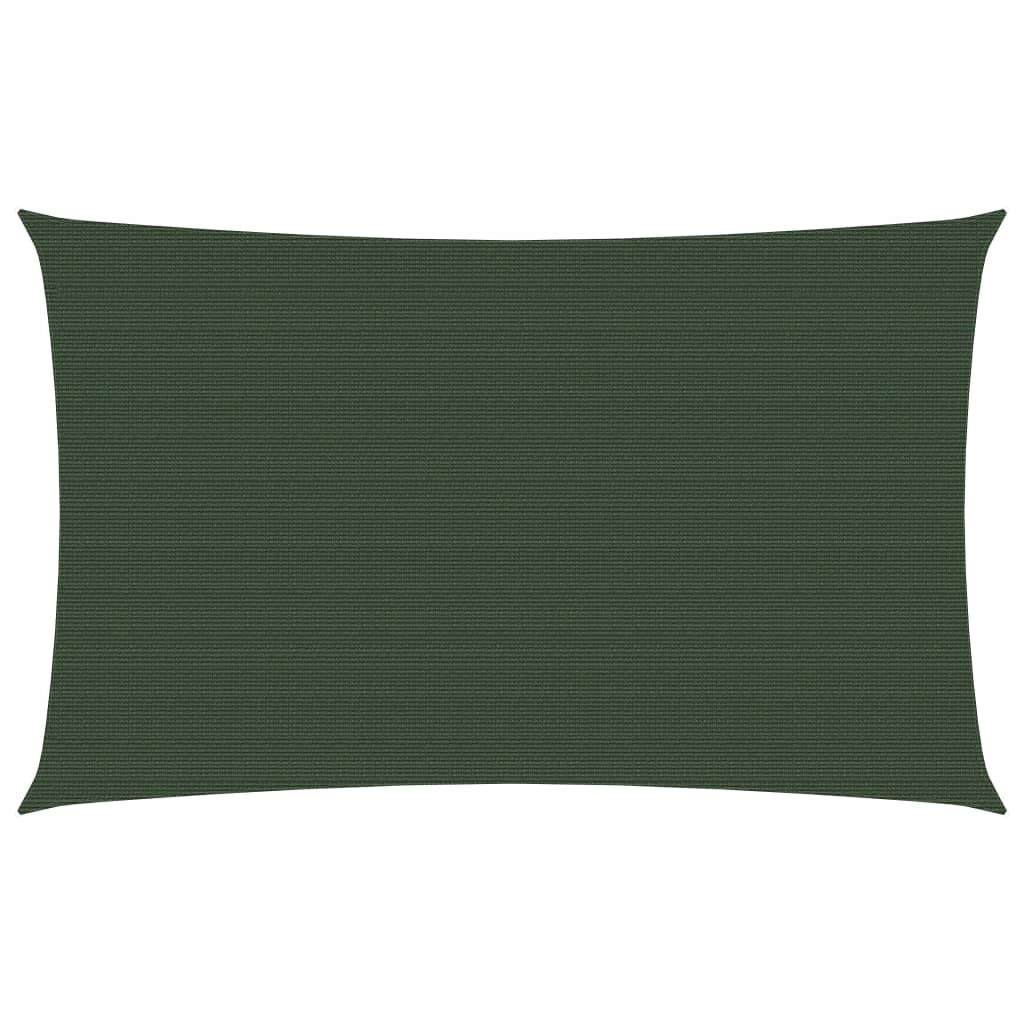 Vela ombreggiante 160 g/m² verde scuro 4 x 6 m HDPE 02_0009436