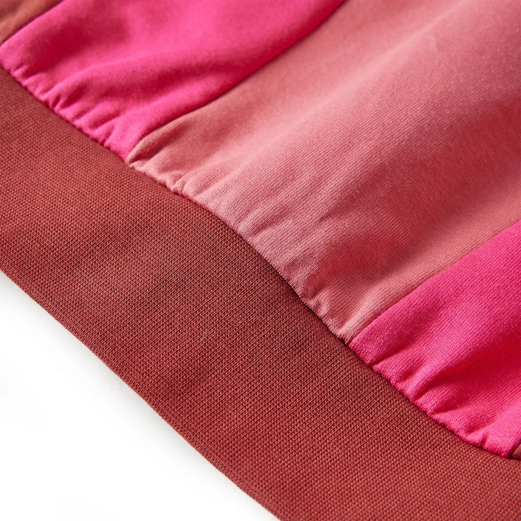 Felpa da Bambino Color Block Rosa e HennÃ© 116