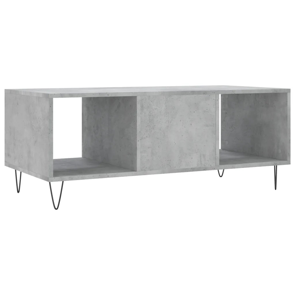 Tavolino Salotto-Tavolino da soggiorno-Tavolo Grigio Cemento 102x50x40 cm Legno Multistrato 803406