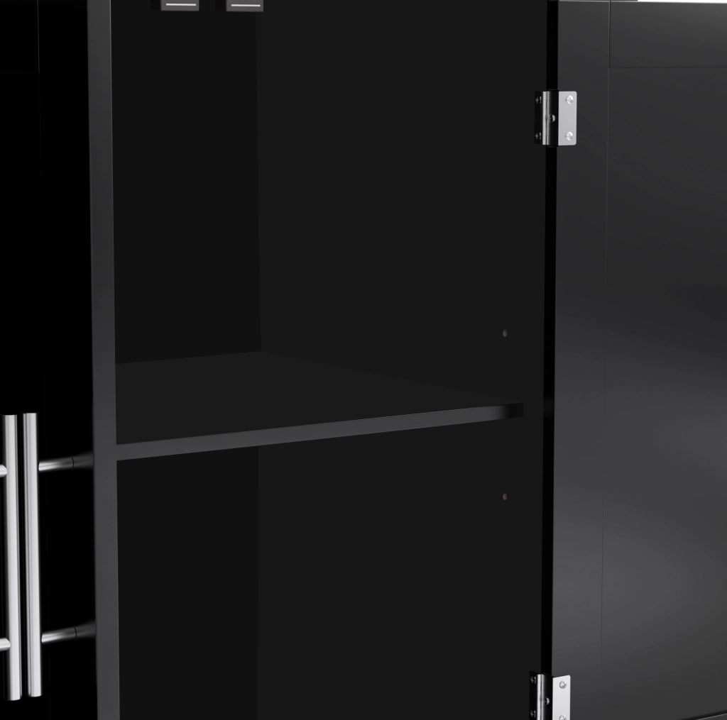 Carrello da cucina 120x46x91.5 cm con piano ribaltabile; ruote e doppie ante in MDF