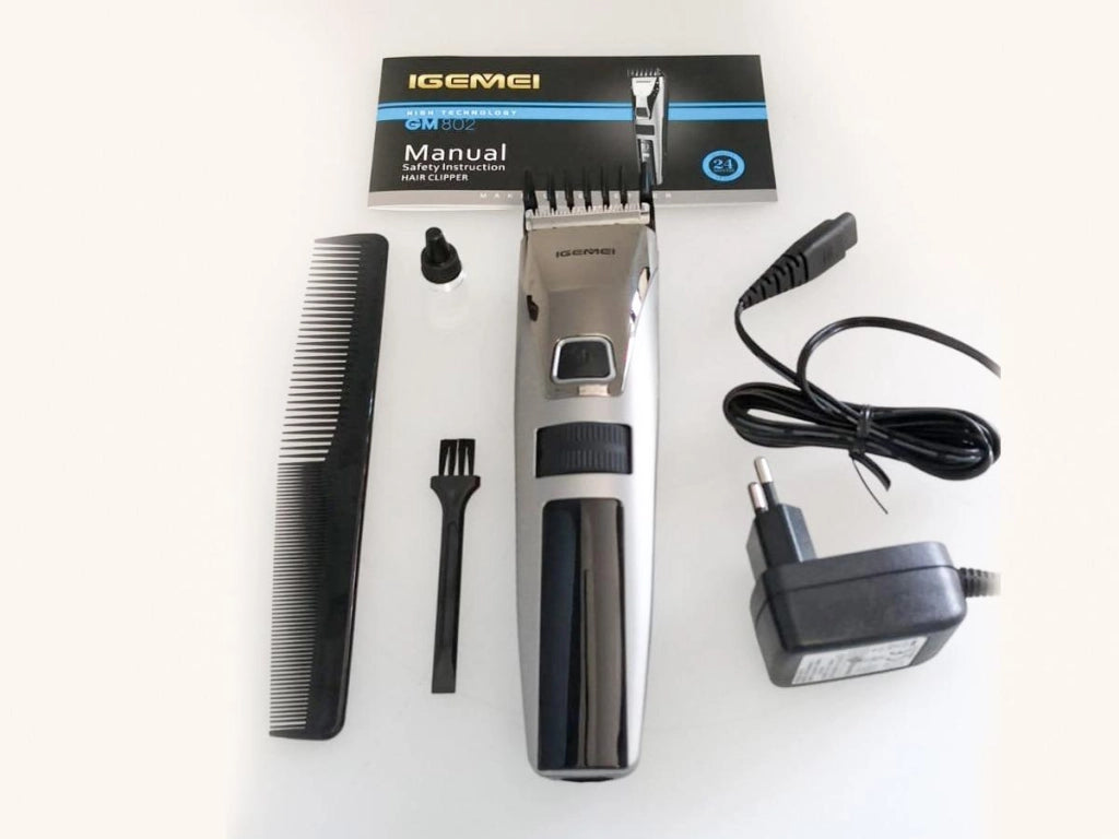GEMEI GM-802 Tagliacapelli Elettrico Professionale Display Batteria Litio Ricarica Veloce