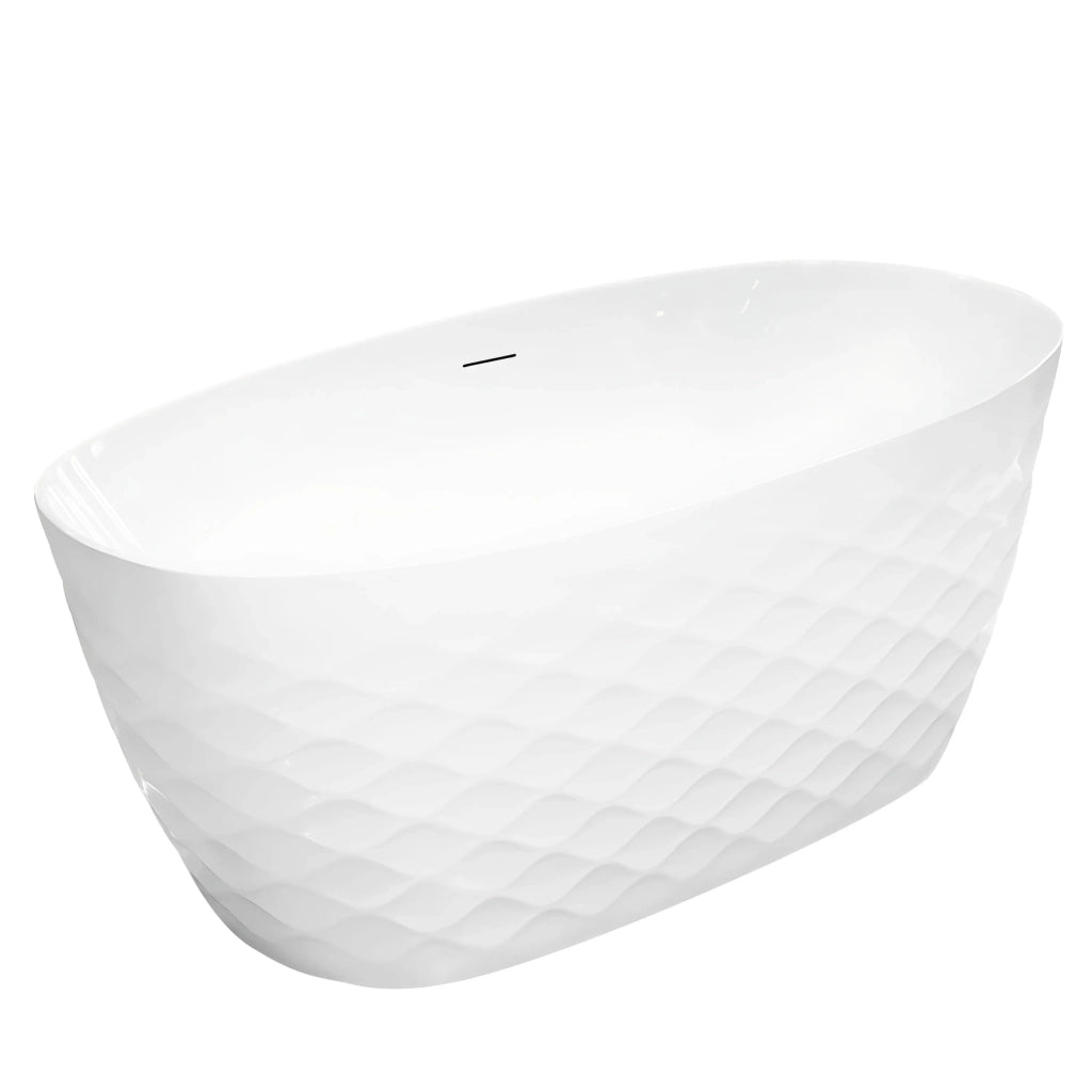 Vasca Da Bagno Freestanding In Acrilico Gaja 170 Copritappo rame spazzolato