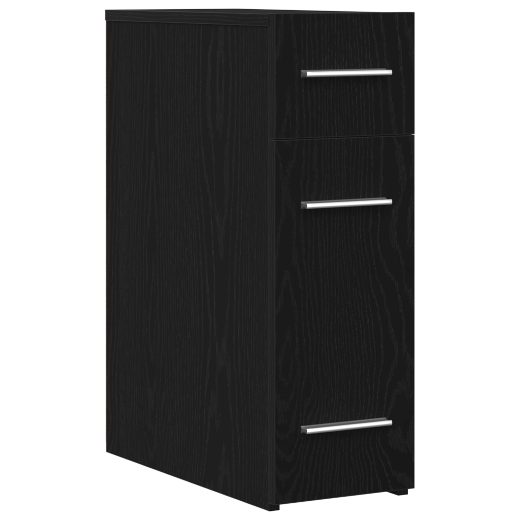 Armadio da farmacista  Nero Rovere 20x45,5x60 cm in legno ingegnerizzato