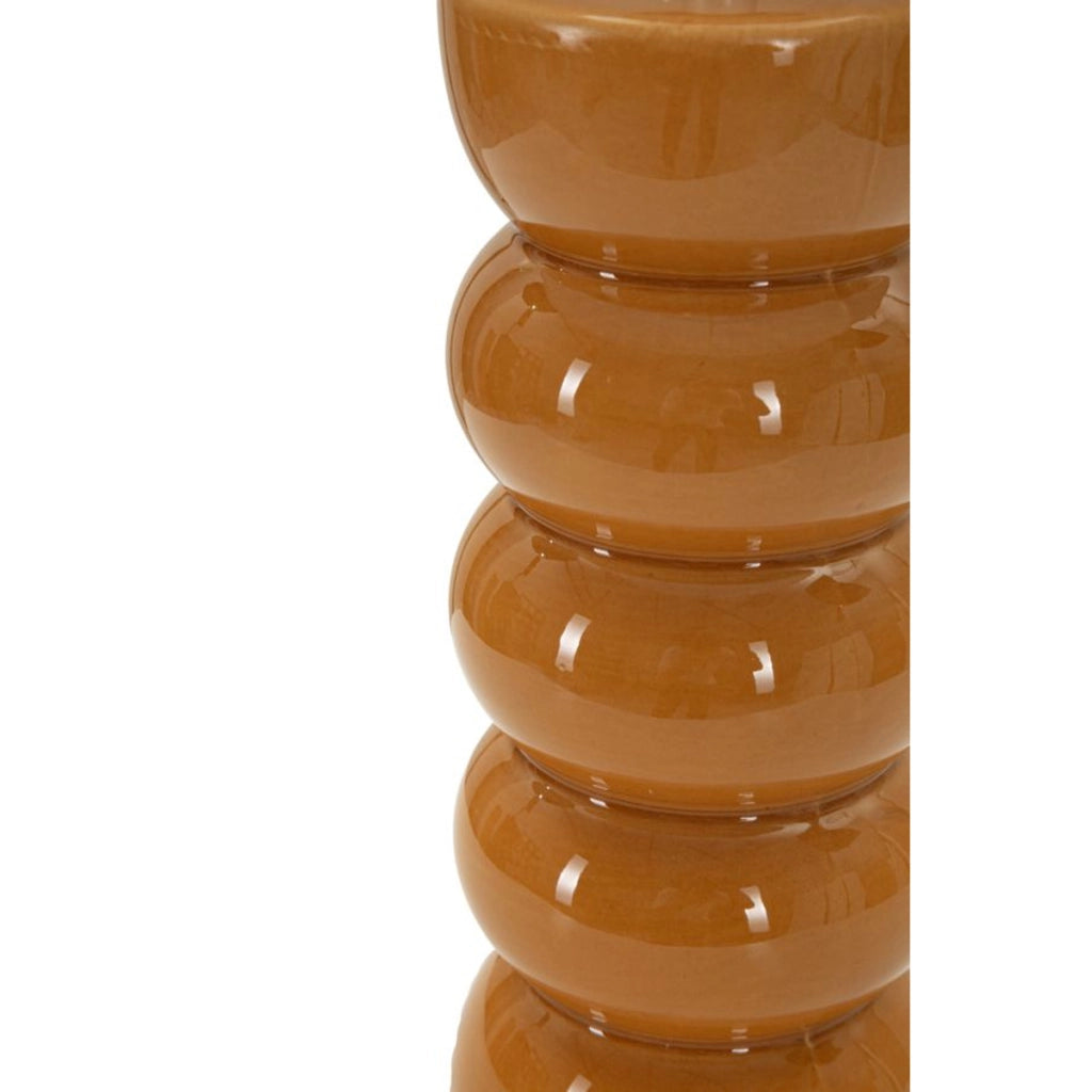 Lampada da tavolo Torr in ceramica senape lucido