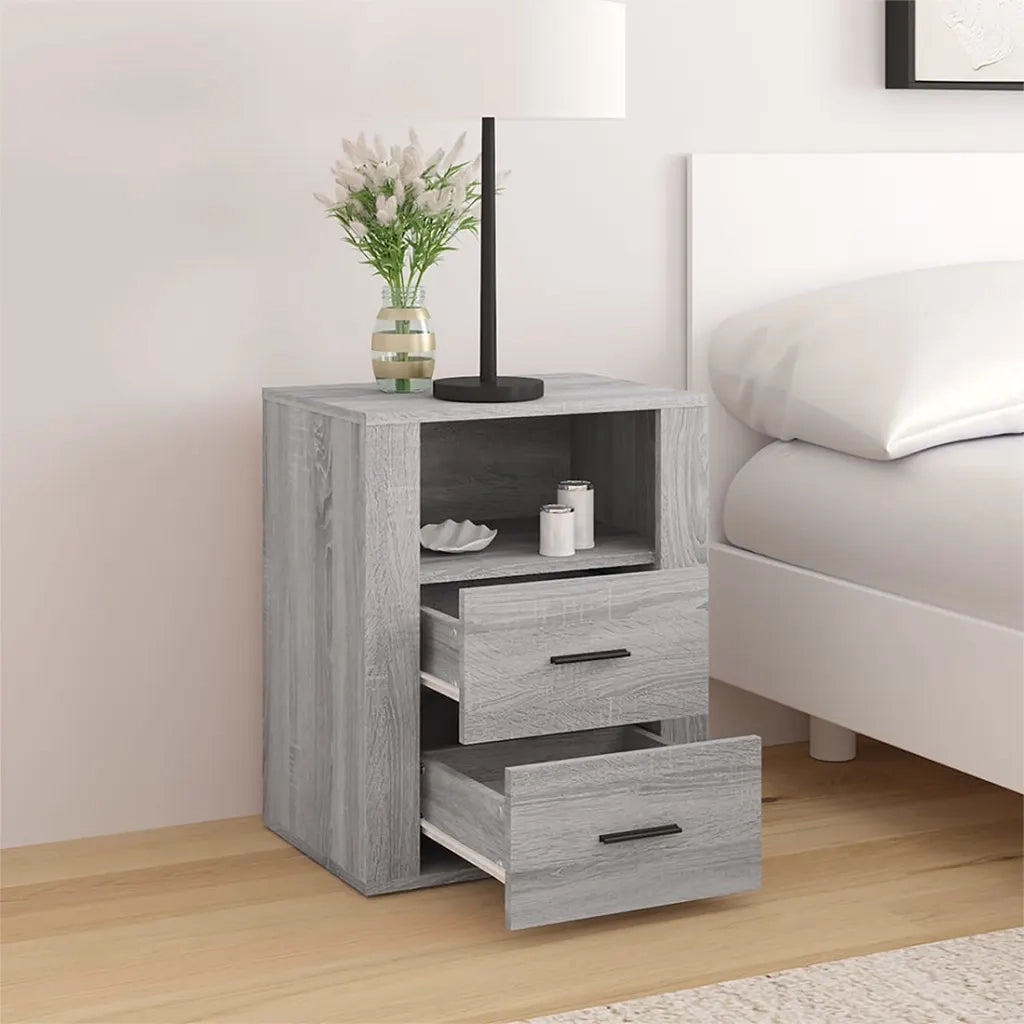 Comodino | Armadio da Notte | Mobiletto da notte Grigio Sonoma 50x36x60 cm in Legno Multistrato