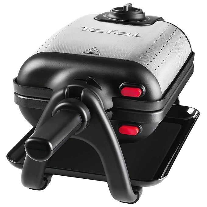 Tefal WM756D piastra per waffle 2 waffle 1200 W Nero, Acciaio inox