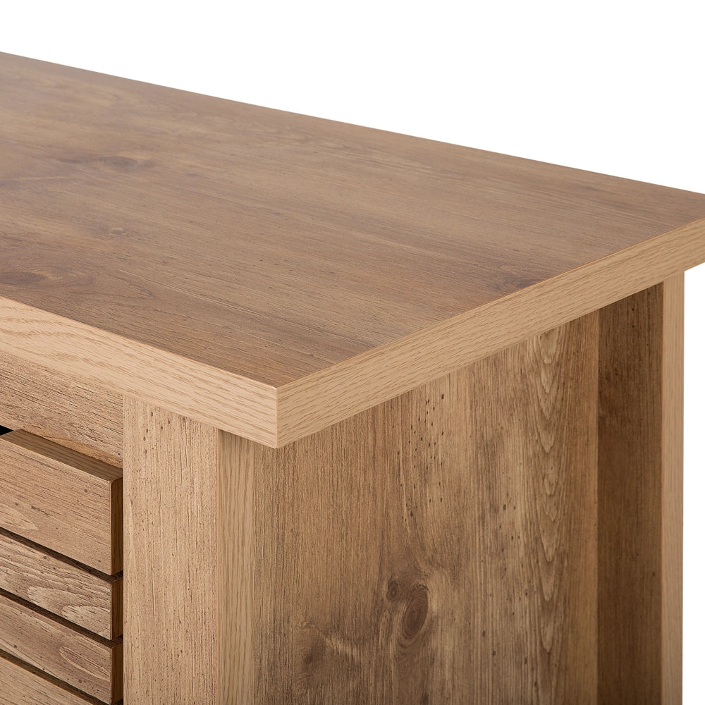 Madia credenza Effetto Legno Chiaro 80 x 99 x43 cm 1 Cassettiera con 3 Cassetti