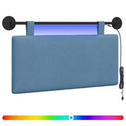 Testiera | Testata sospesa Con luce LED Blu Tessuto in Cords