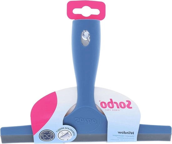Accessorio per doccia con chiusura automatica rotonda blu facile da installare senza spillo per vetri e pavimenti di bagno.