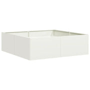 Fioriera | Cassetta per fiori | Vaso Bianca 100x100x30 cm in Acciaio