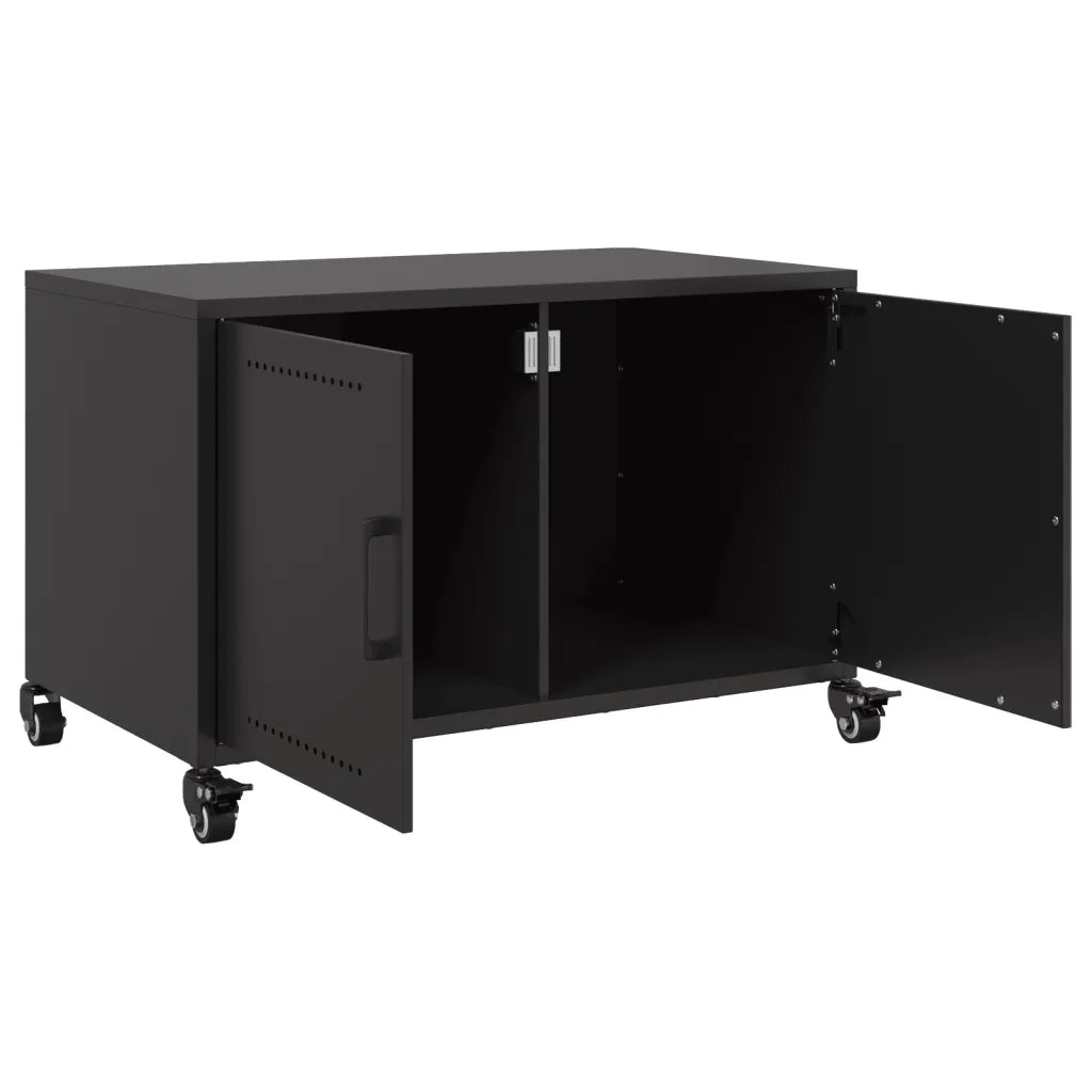 Mobile TV Nero 68x39x43,5 cm in Acciaio