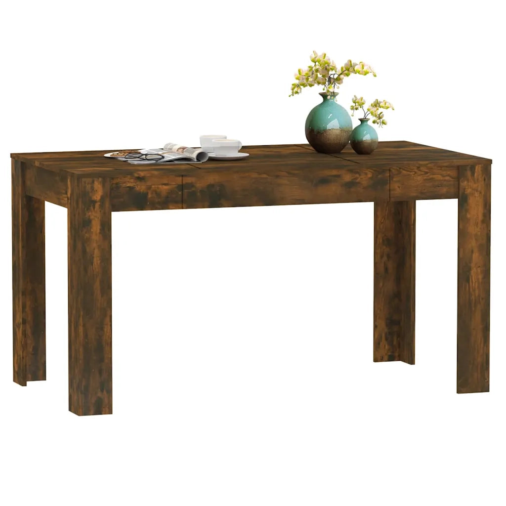 Tavolo da Pranzo | Tavolo da cucina Rovere Fumo 140x74,5x76 cm Legno Multistrato