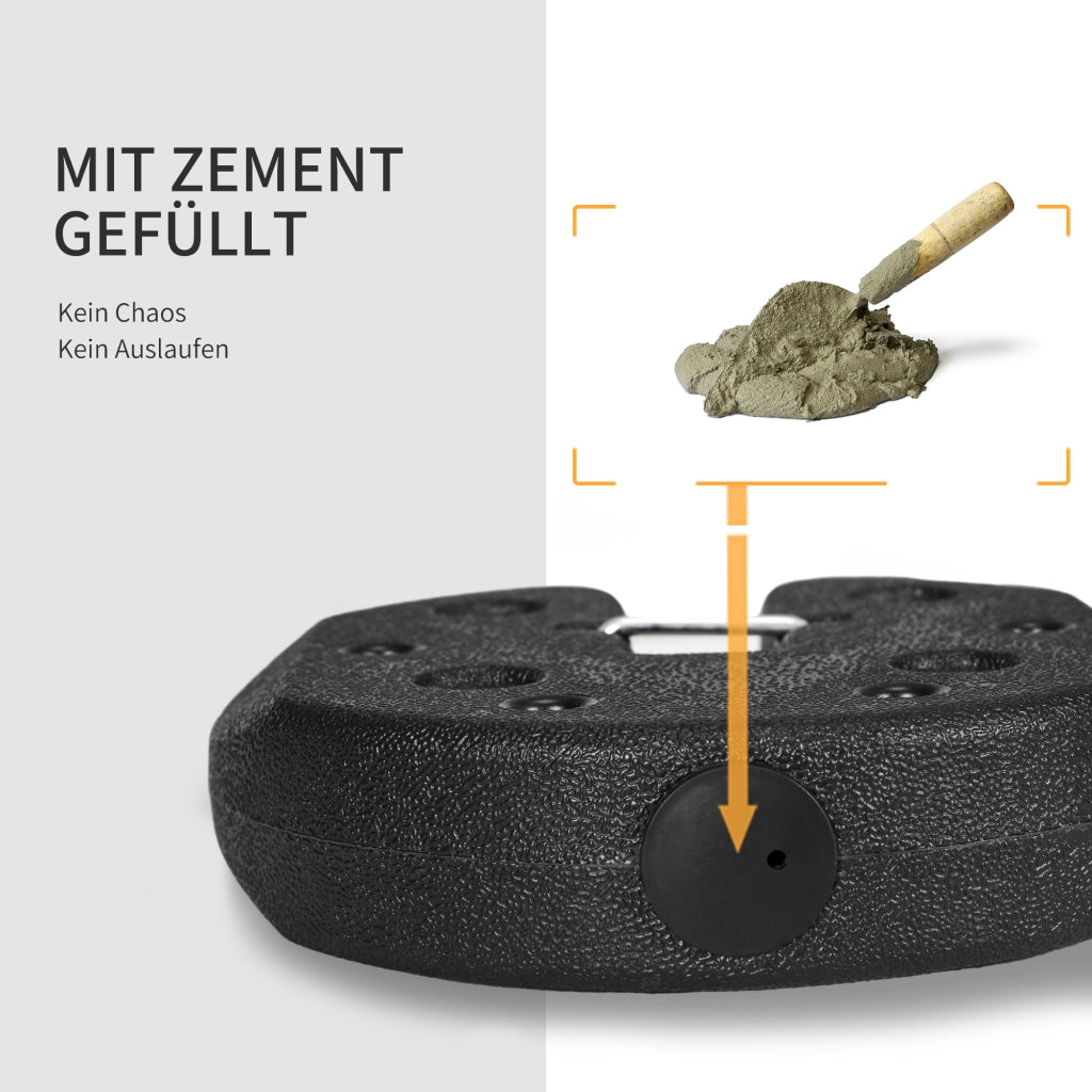 Set 4 Pesi per Gazebo 12 kg ¨C Xylo ¨C Con Perni Fissaggio e Cinghia Trasporto