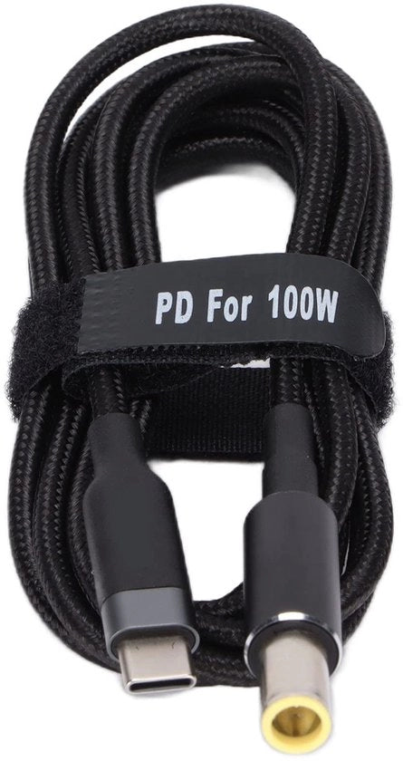 Cavo di ricarica per laptop - 100W - 0,5m - Type-C a DC - per laptop Thinkpad - cavo di alimentazione