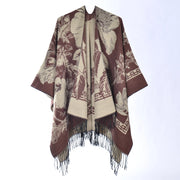 Nuovo scialle/sciarpa/scialle double-face in cashmere jacquard stampato autunno/inverno