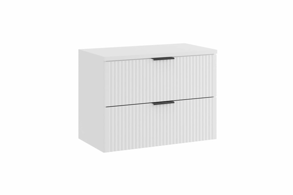 Set mobili bagno 80 cm con piano Adel White 80 x 1401 x 46 cm