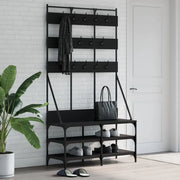 Appendiabiti con Porta Scarpe Nero 100x40x184 cmcod mxl 84394