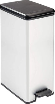 Cassetto Risciacquo 90% con Pedale Touch Decorativo - Argento - 40 Litri