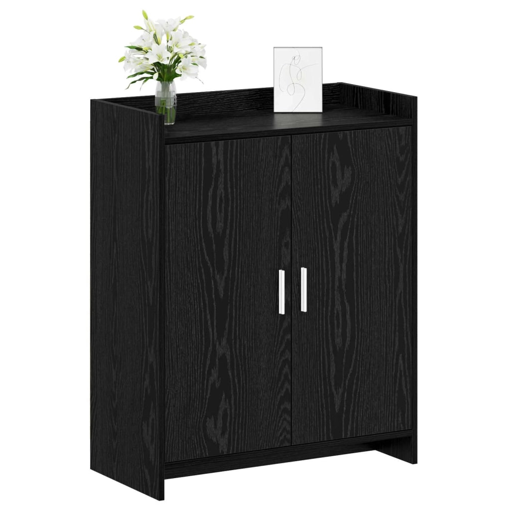 Mobile per scarpe con porta Rovere Nero 73,5 x 36 x 92 cm 8011308