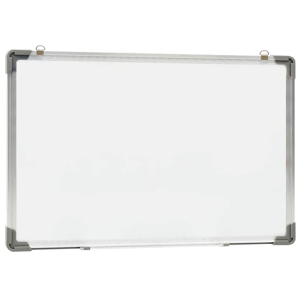 Lavagna magnetica pannello di scrittura per la scuola la casa o l'ufficio cancellabile a secco 50 x 35 cm acciaio bianco 02_0045448