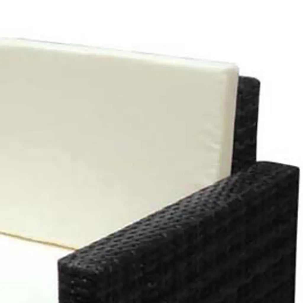 Set Divani da Giardino 2 pz con Cuscini in Polyrattan Nero cod mxl 34804