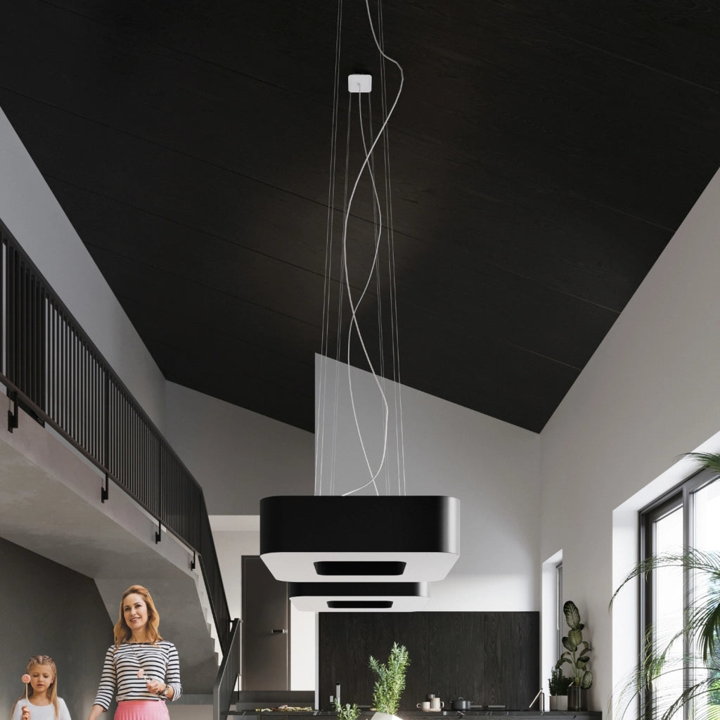 Lampada a sospensione NEPTUN Pure Lume nera 8xE27