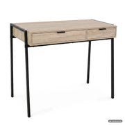 Scrivania industriale per computer Rovere Sonoma ZENTIA 100 cm 2 cassetti gambe nere