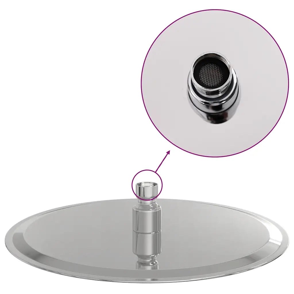 Testa Doccia a Pioggia in Acciaio Inox 304 25 cm Rotonda 4103893
