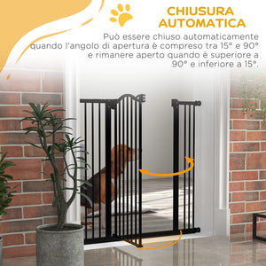 Cancellino per Cani Estensibile 74-100x94 cm in Metallo Nero