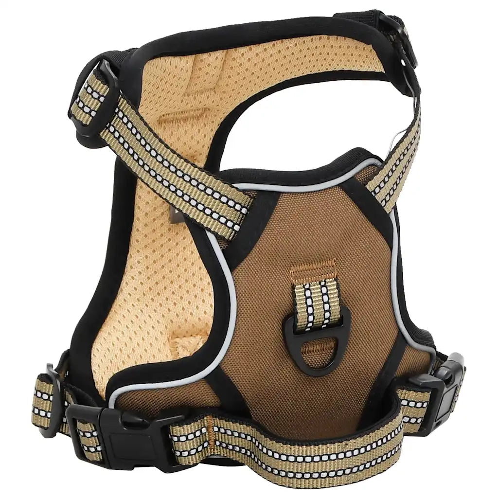 Pettorina Cani con Guinzaglio e Collare Regolabile Marrone L CFW1438214