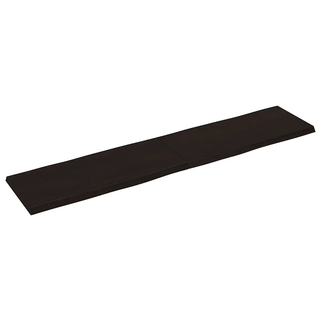 Piano Tavolo Marrone Scuro 180x40x(2-4)cm Rovere Non Trattato 364040