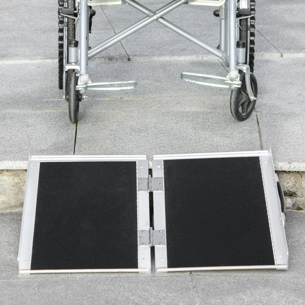Rampa per Carico Carrozzina Antiscivolo Pieghevole ¨C Zephmum ¨C Nero