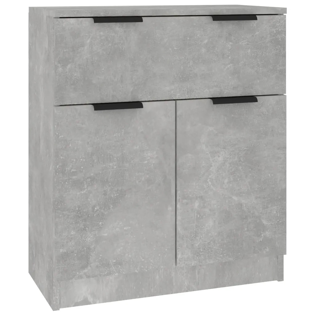 Credenze 3 pz Grigio Cemento in Legno Multistrato 3115831