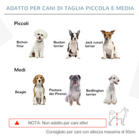 Cancellino Pieghevole per Cani Taglia Piccola e Media 237,5x36x80 cm con 4 Pannelli in Legno di Pino Blu Grigio
