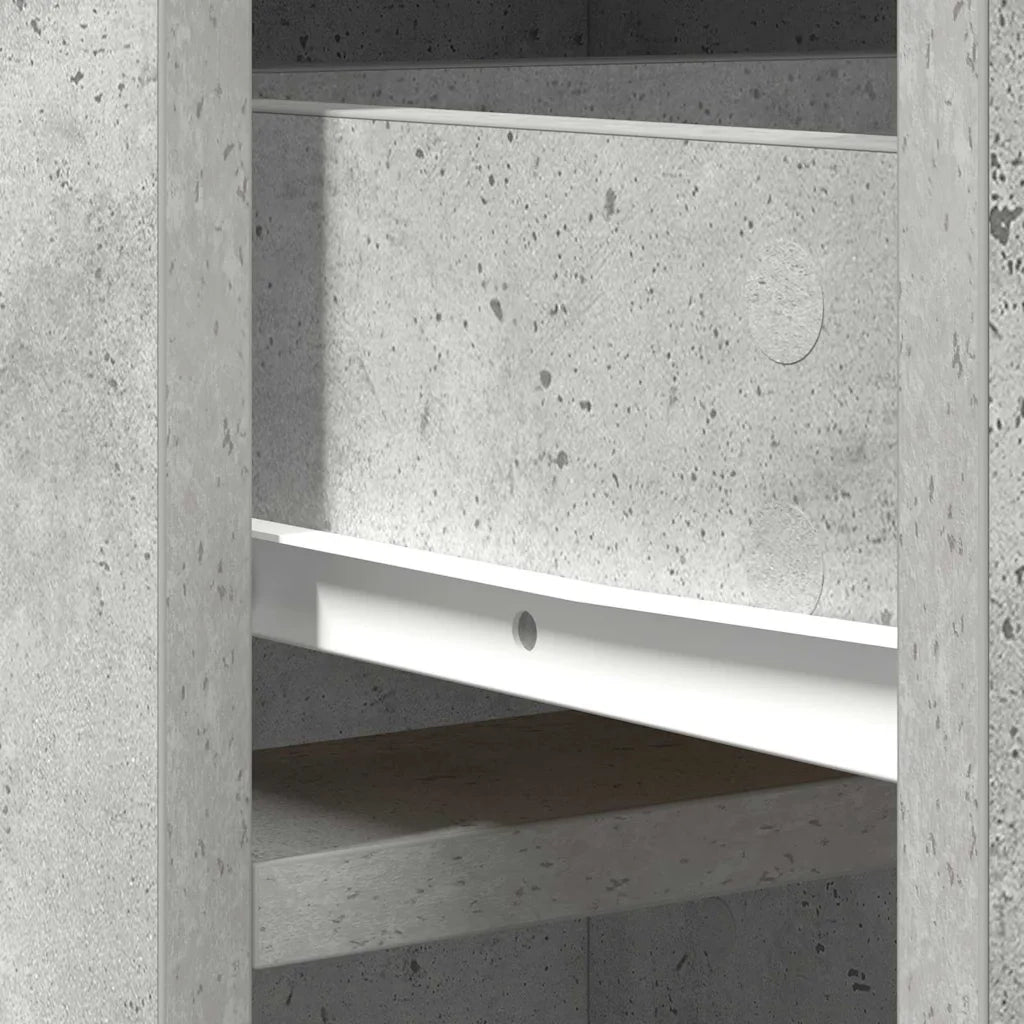 Credenza | Madia | Buffet da pranzo | Armadio da pranzo Grigio cemento 40 x 40,5 x 135 cm Legno multistrato