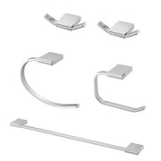 Set accessori a muro 5 pezzi in acciaio cromato e viti incluse Futura