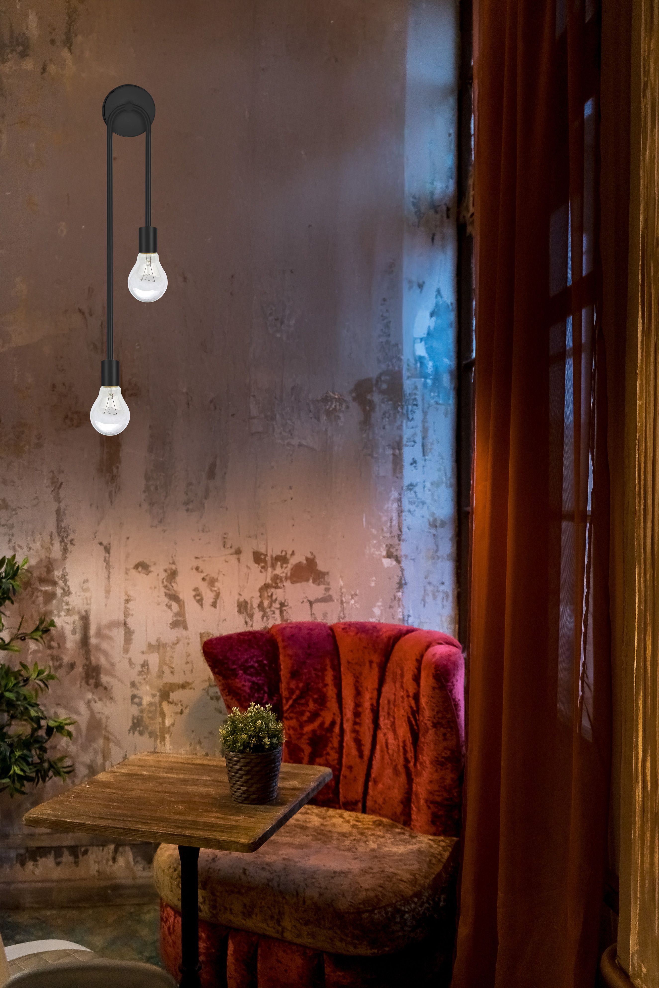 Lampada Da Parete APP1147-2W Black