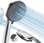 Douchekop con alta efficienza idrica - Set di doccia - Bocchetta regolabile - Design lussuoso - Ideale per l'uso quotidiano - Argento