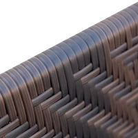 Panchina a Dondolo da Giardino 2 Posti in Rattan e Acciaio con Tasche Laterali, 122x75x88cm Marrone e Nero