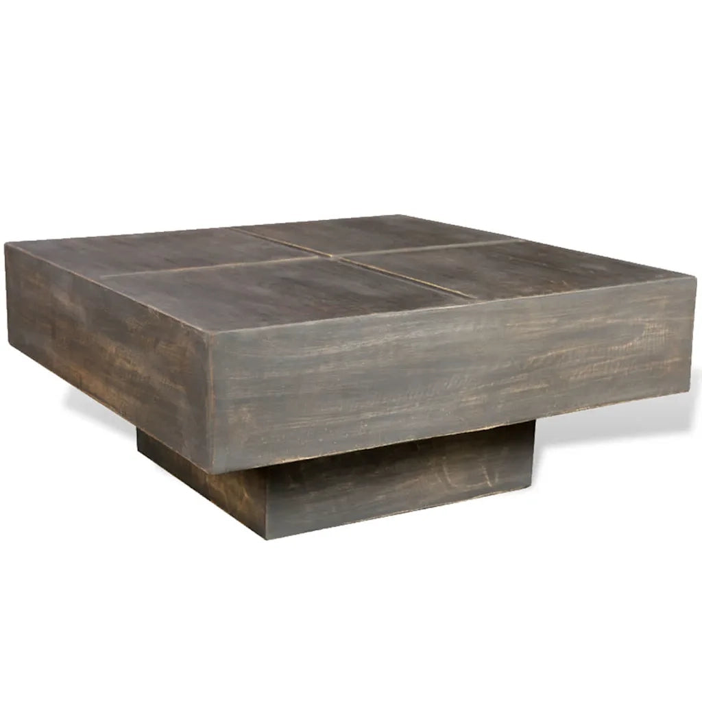 Tavolino Marrone Scuro Quadrato in Legno Massello di Mango  cod mxl 16557