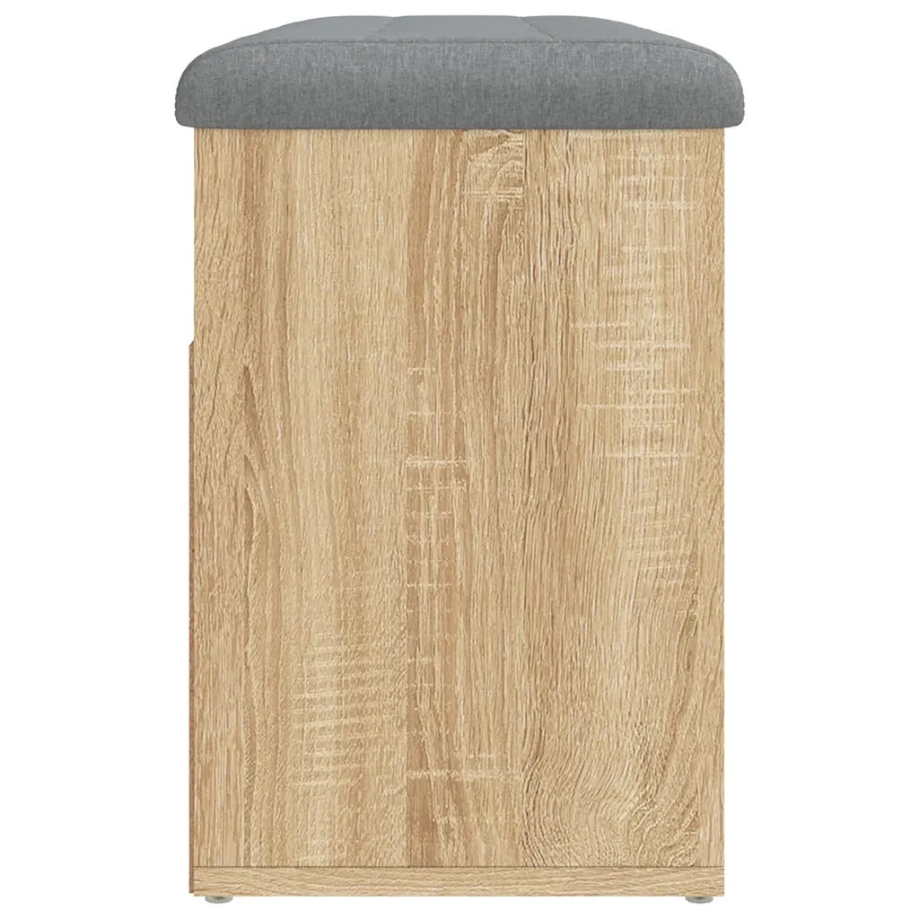 Panca Porta Scarpe Rovere Sonoma 82x32x45,5cm Legno Multistrato