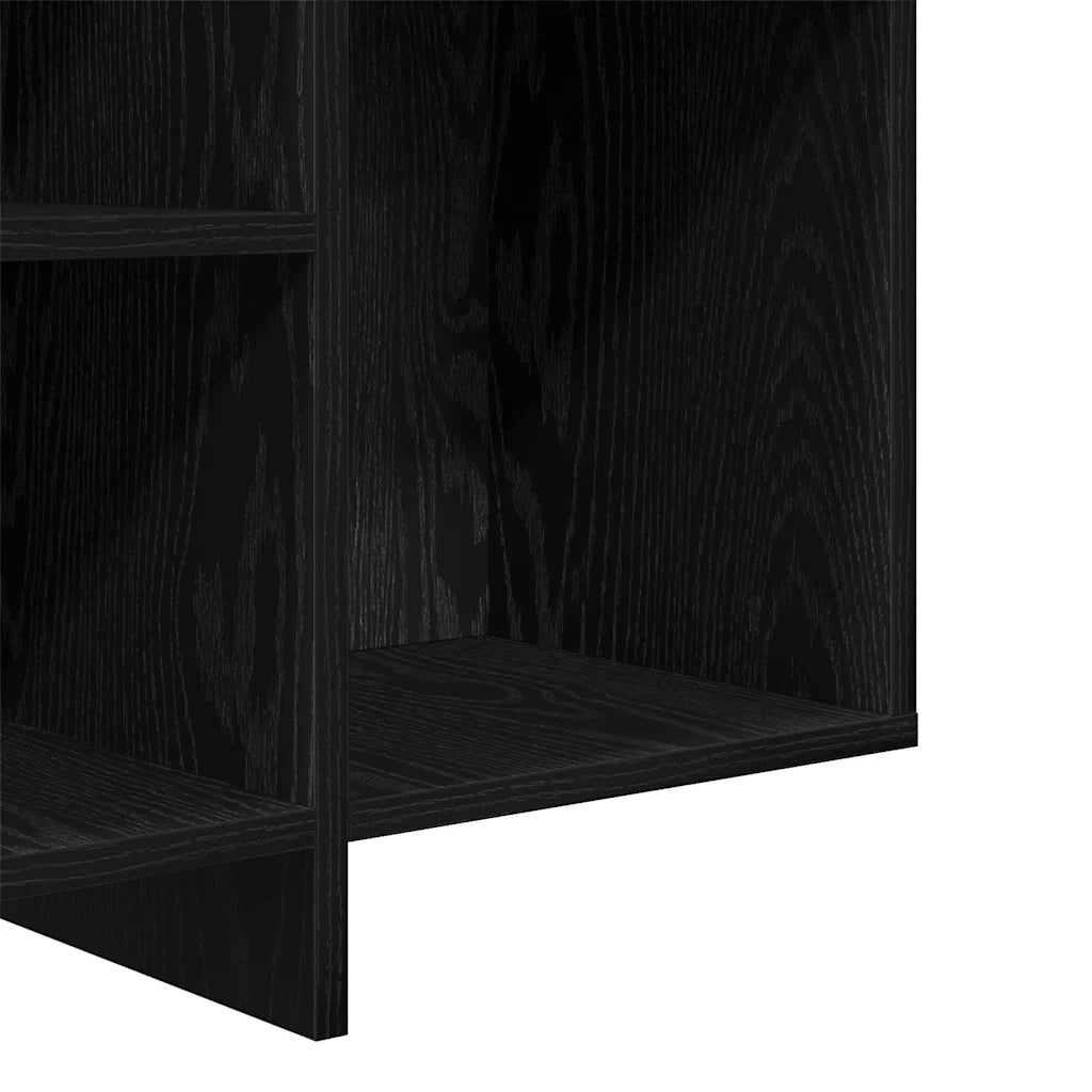 Credenza Rovere Nero 120 x 30 x 75 cm Legno multistrato 875037