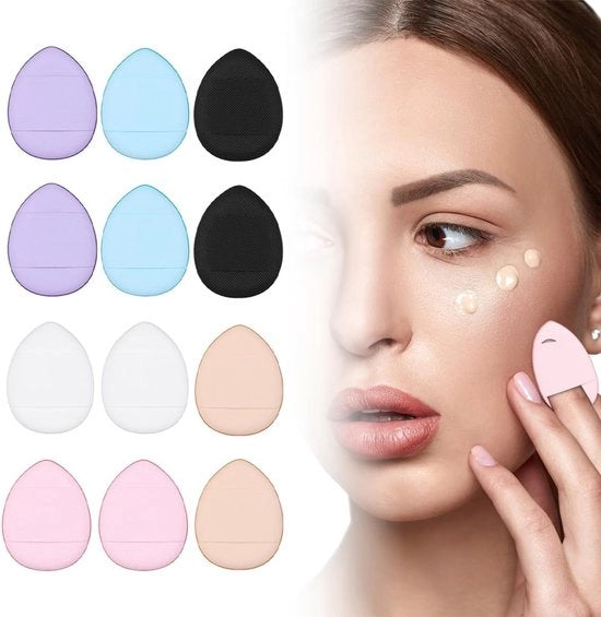 Sfere di polvere per trucco 12 pezzi - Pennelli per trucco - Sfere di polvere per applicazione - Materiale morbido - Ideale per il trucco degli occhi