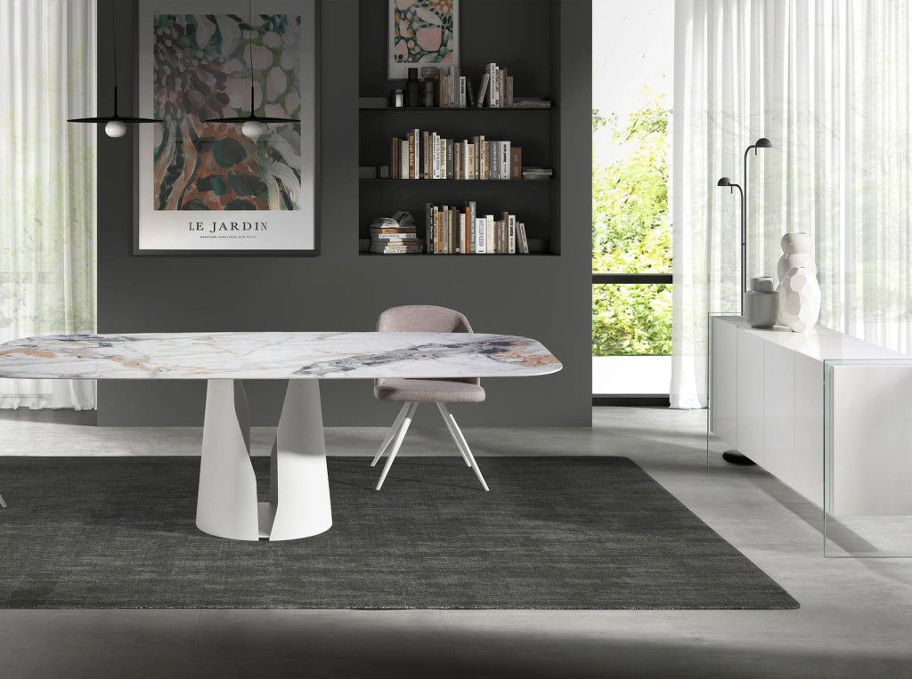 Credenza legno bianco e vetro temperato