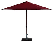 Ombrellone da Giardino Ø3 m Palo Ø38 mm in Alluminio Effetto Legno Tessuto Olefin Trend Wood Bordeaux