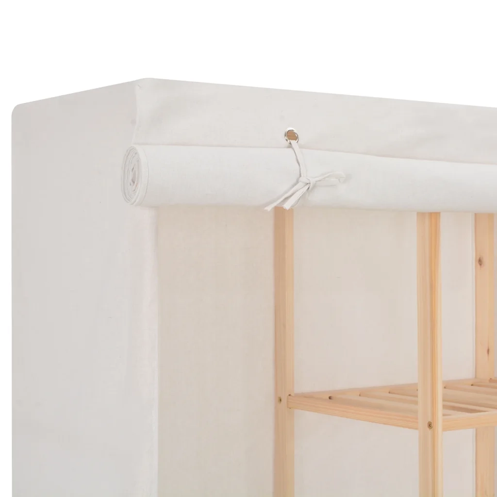 Armadio Bianco 173x40x170 cm in Tessuto CFW1343985