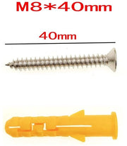 Set di viti in acciaio inossidabile per muratura - 50 pezzi - M8 x 40mm - per legno/mattoni/beton - alta resistenza