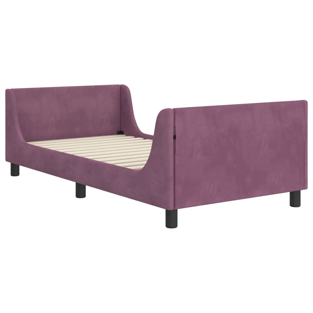 Struttura letto bambini con testata-Giroletto per bambini Viola 80 x 200 cm Velluto 798308