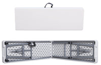 Panca Pieghevole per Catering in Acciaio e Plastica Becker Bianca