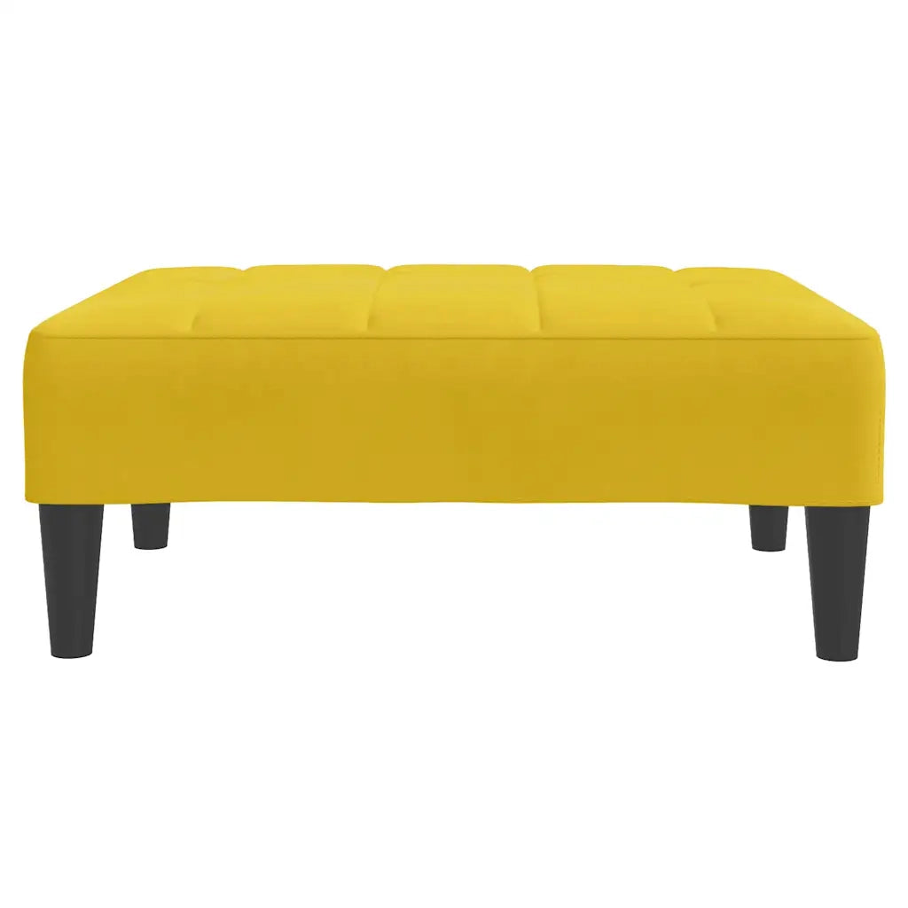 Poggiapiedi Giallo 77x55x31 cm in Velluto 4007388
